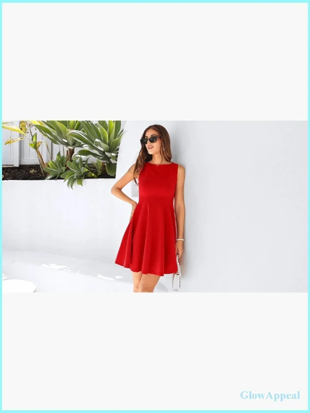Elegant A-Line Cocktail Mini Dress Sleeveless Boat Neck